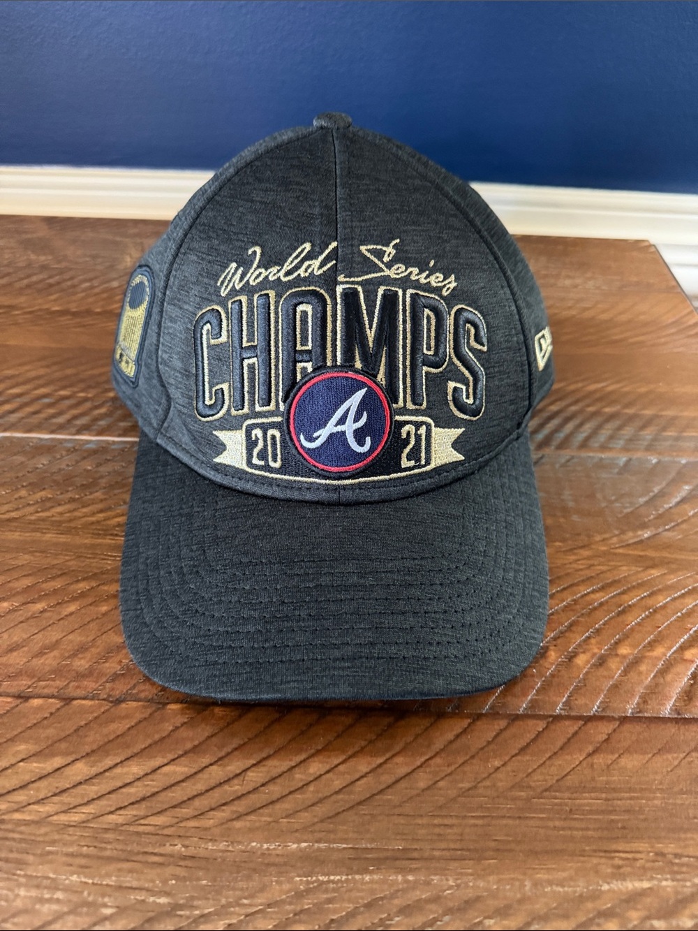 New Era Navy, Gray and Gold Atlanta Braves World Series Champs Hat-never worn